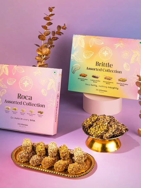 Cacao Springs Assorted Flavour Roca 15pcs and Assorted Brittle Collection 8pc