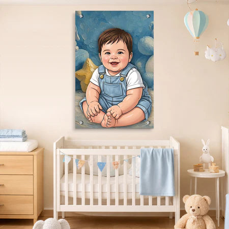 Personalized Baby Cartoon Acrylic Wall Frame