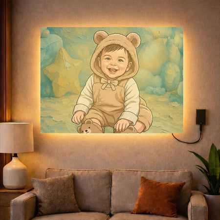 Personalized LED Acrylic Wall Baby Cartoon Frame