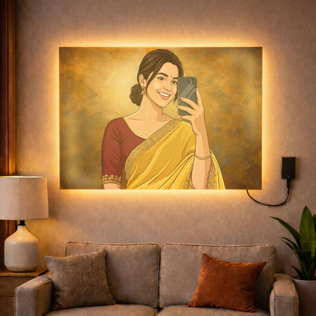 Personalized LED Acrylic Wall Cartoon Frame