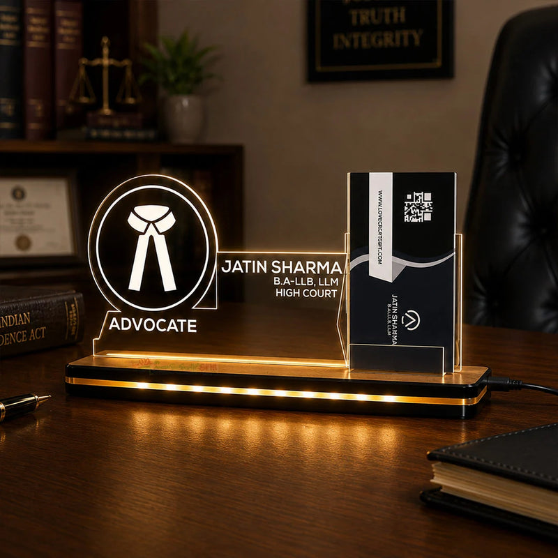 Personalized Advocate LED Visiting Card Holder