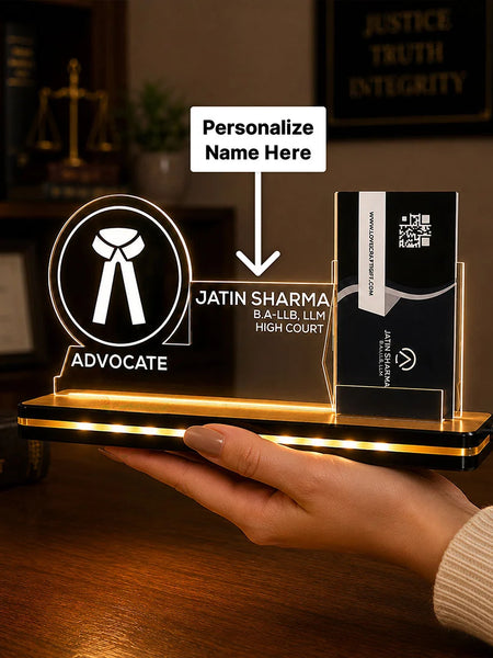 Personalized Advocate LED Visiting Card Holder