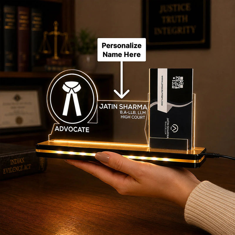 Personalized Advocate LED Visiting Card Holder