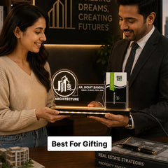 Personalized Architecture LED Visiting Card Holder