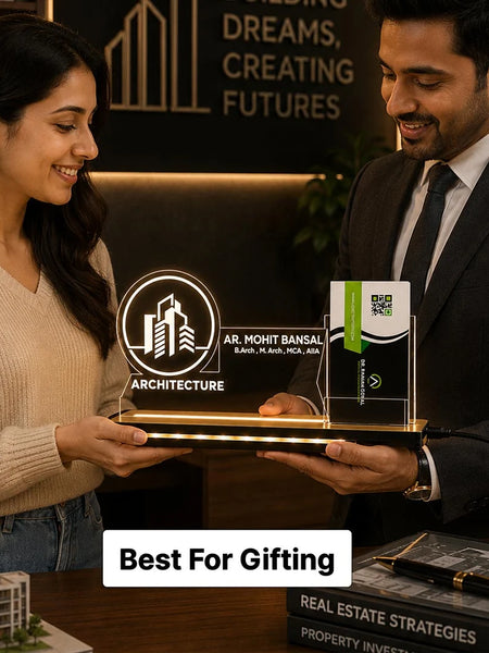 Personalized Architecture LED Visiting Card Holder