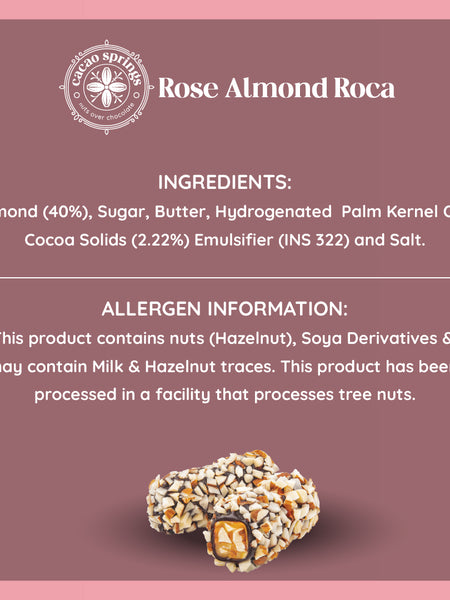 Cacao Springs Rose Almond Roca 180gm(15pcs)