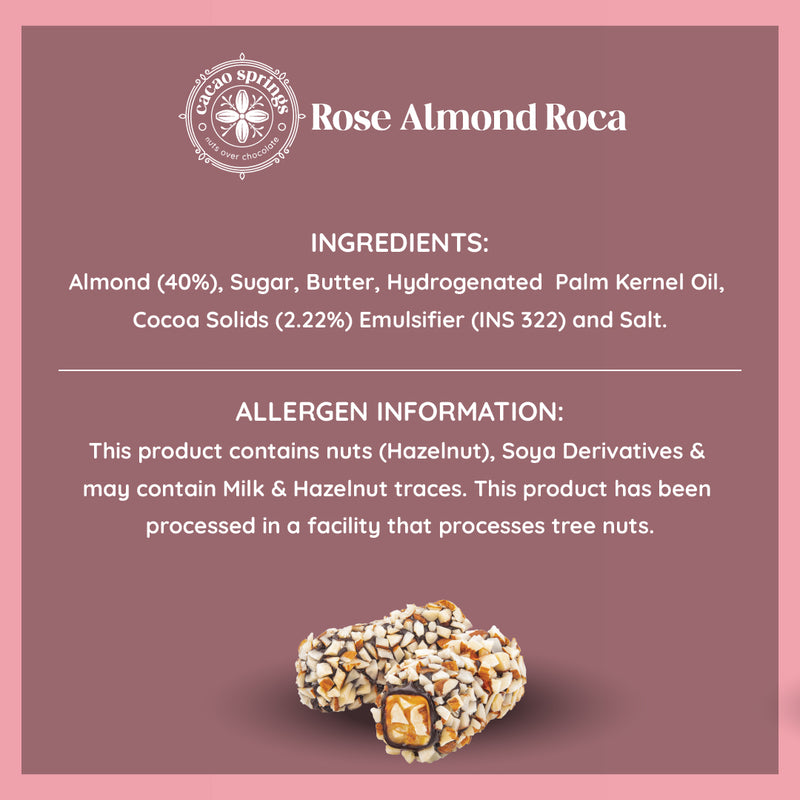 Cacao Springs Rose Almond Roca 180gm(15pcs)
