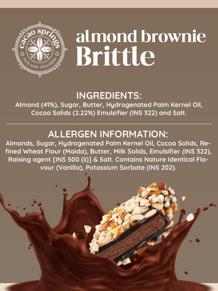 Cacao Springs Almond Brownie Brittle 3pc