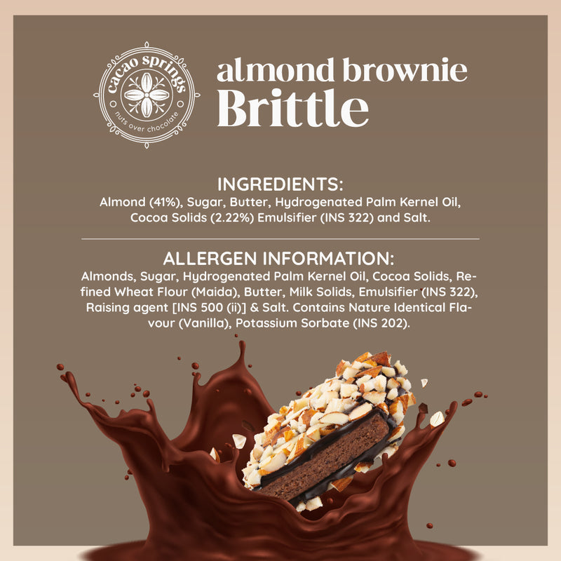 Cacao Springs Almond Brownie Brittle 3pc