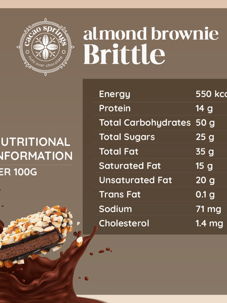 Cacao Springs Almond Brownie Brittle 6 pc