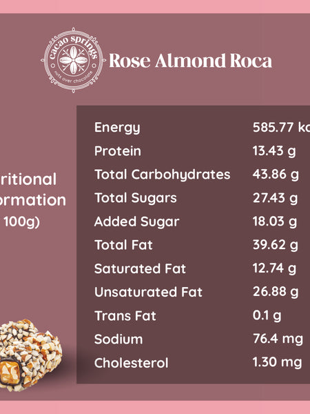 Cacao Springs Rose Almond Roca 60gm(5pcs)