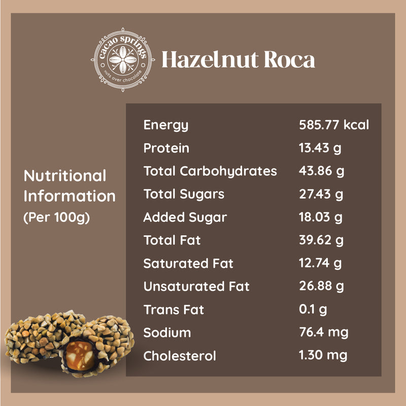 Cacao Springs Hazelnut Roca 60gm(5pcs)