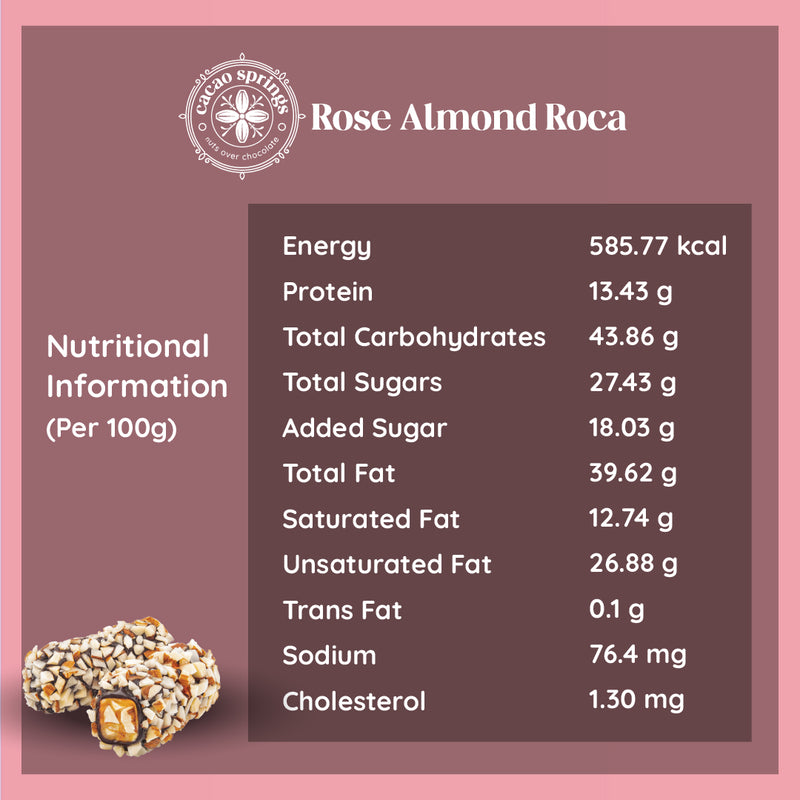 Cacao Springs Rose Almond Roca 180gm(15pcs)