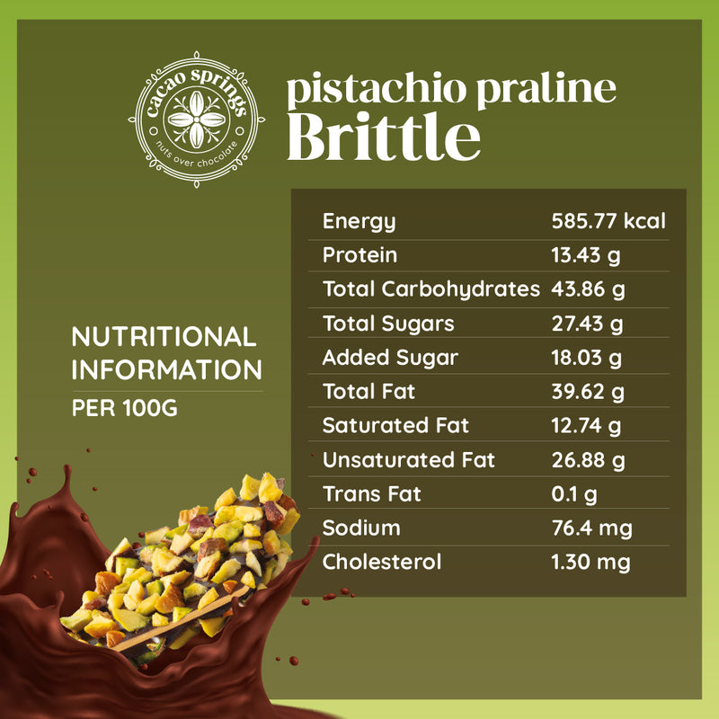Cacao Springs Pistachio Praline Brittle 3pc