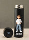 Personalized Temperature Water Bottle Matte Black for Kids
