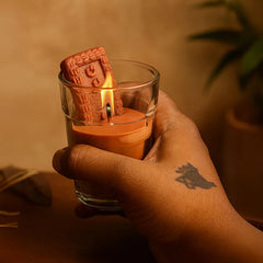 Biscuit-Style Aromatic Glass Candle