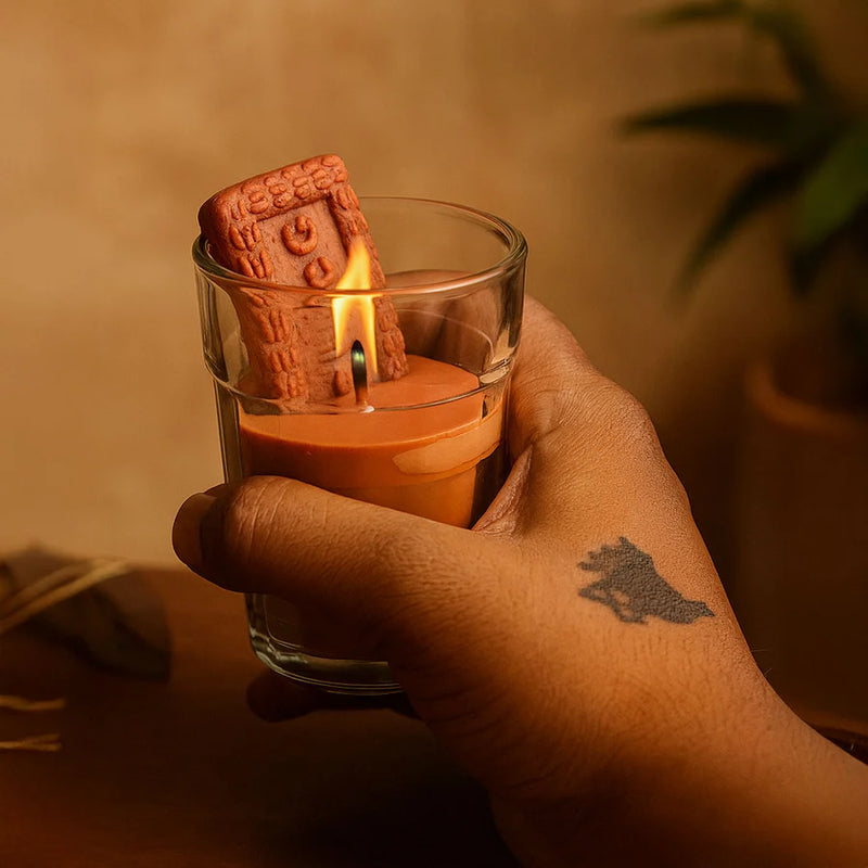 Biscuit-Style Aromatic Glass Candle