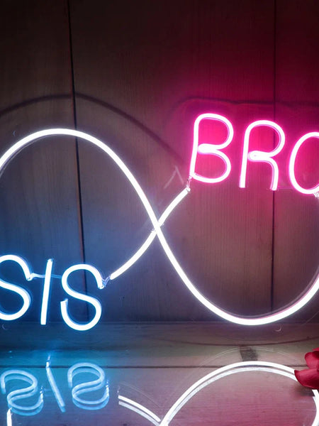 Bro Sis Infinity Neon Light Frames