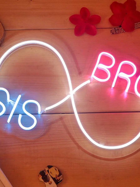 Bro Sis Infinity Neon Light Frames