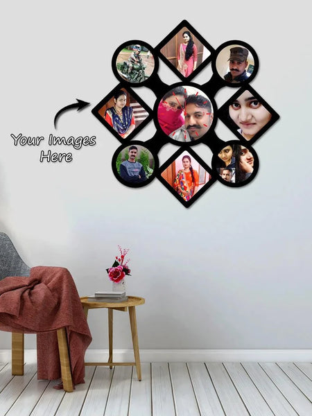 Buy Couple Wooden Photo Wall Clock