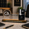 Personalized Chartered Accountant LED Acrylic Business Card Holder
