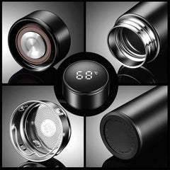 Personalized Temperature Water Bottle Matte Black for Kids