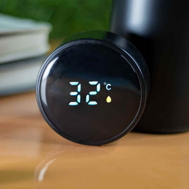 Personalized Temperature Water Bottle Matte Black for Kids