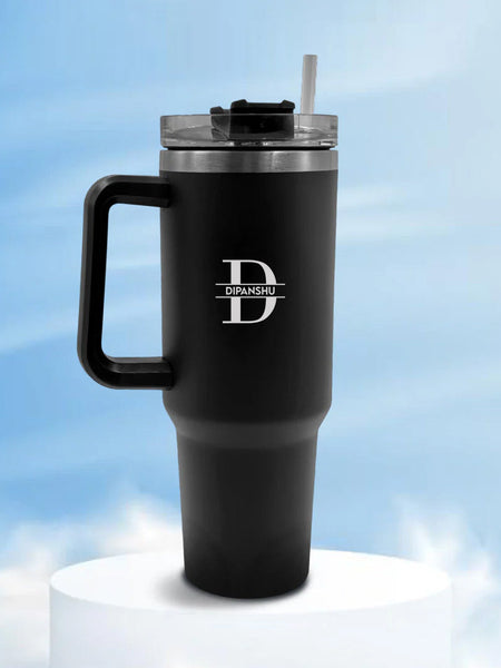 Personalized Stainless Steel Tumbler With Straw