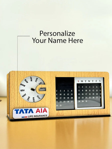 Custom Wooden Desk Calendar