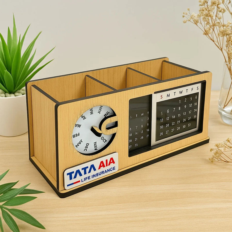 Custom Wooden Desk Calendar