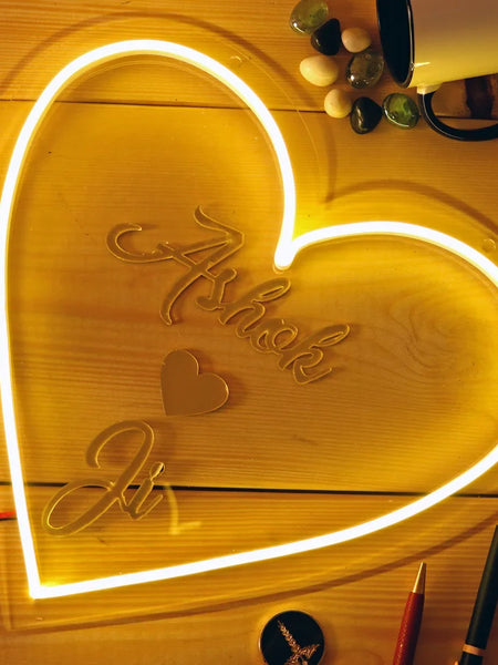 Customized Heart Neon Name Light Frames-15