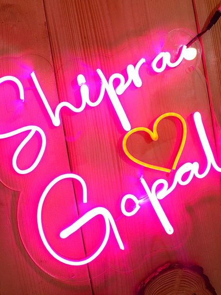 Customized Neon Name Light Frames For Couples