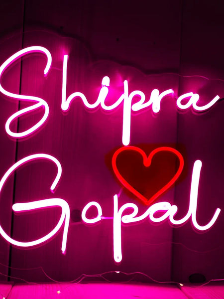 Customized Neon Name Light Frames For Couples