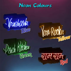 Customized Neon Name Light Frames With Crown