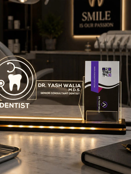 Personalized Dentist LED Visiting Card Holder