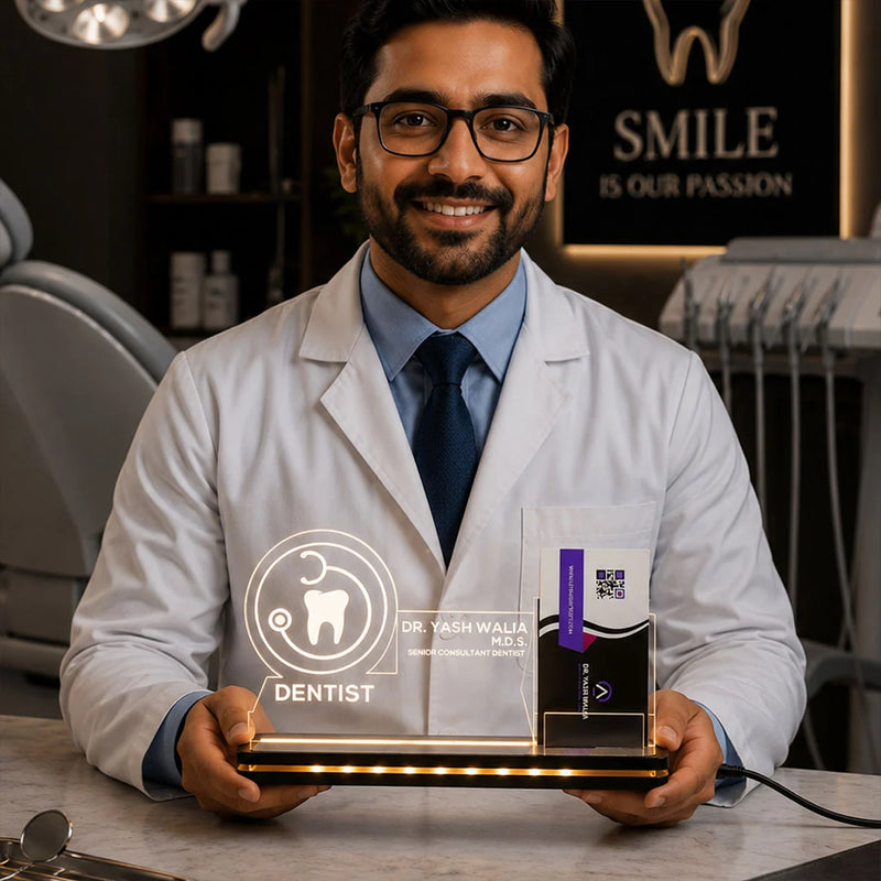 Personalized Dentist LED Visiting Card Holder
