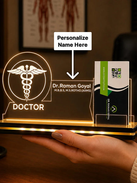 Personalized Doctor LED Visiting Card Holder
