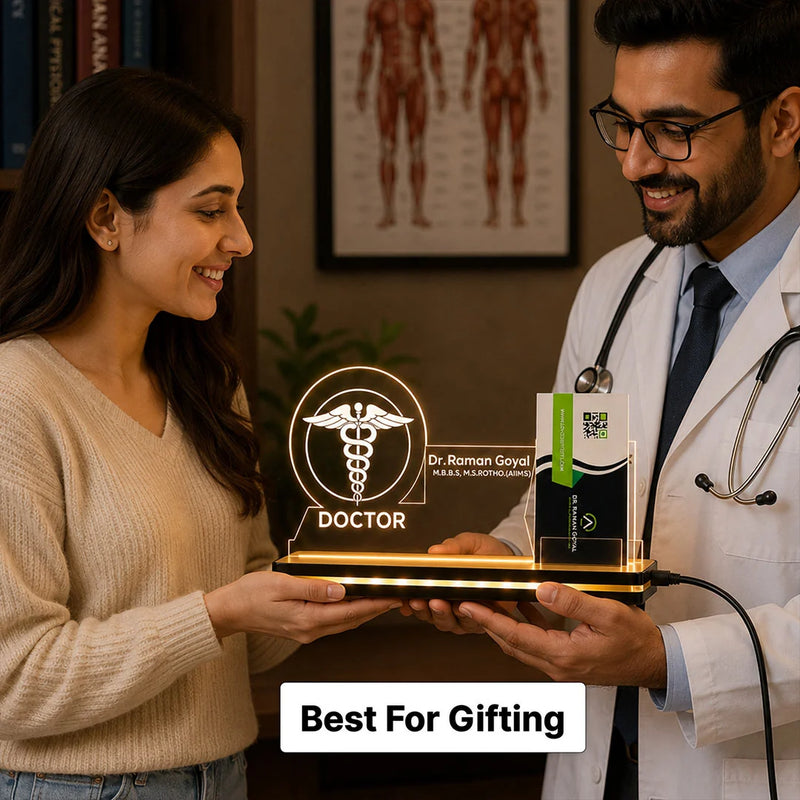 Personalized Doctor LED Visiting Card Holder