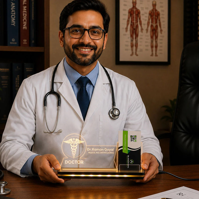 Personalized Doctor LED Visiting Card Holder