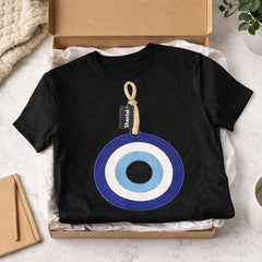 Evil Eye Protection Graphic Print Black T-Shirt