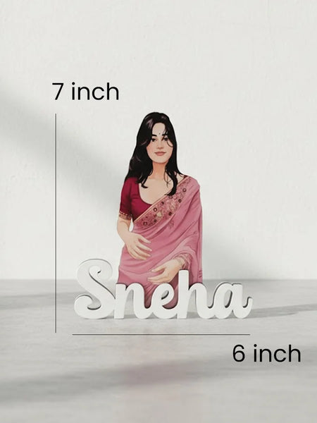 Personalized Cartoon Name Table Stand – 7×6