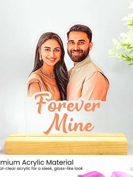 Acrylic Cutout Table Stand - Custom Text & Illustrated Photo