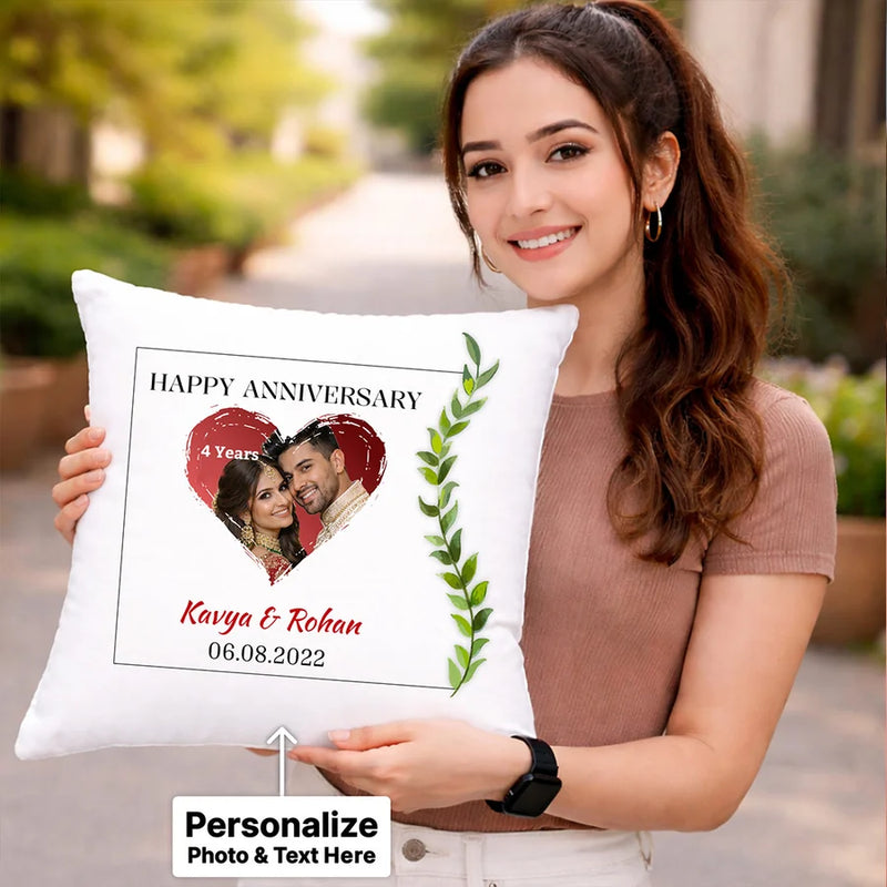Personalized Anniversary Romantic Soft Cushion Gift