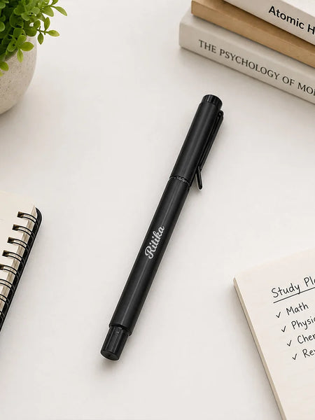 Personalized Black Pen | Sleek Writing Gift for Professionals & Students
