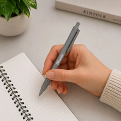 Personalized Grey Name Pen | Elegant Writing Gift for Professionals & Students