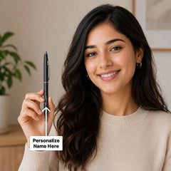 Personalized Black Pen with Silver Tip| Premium Writing Gift for Professionals
