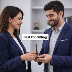 Personalized Black Pen with Silver Tip| Premium Writing Gift for Professionals