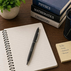 Personalized Black Pen with Silver Tip| Premium Writing Gift for Professionals