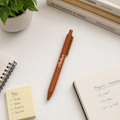Personalized Tan Brown Pen| Elegant Writing Gift for Daily Use