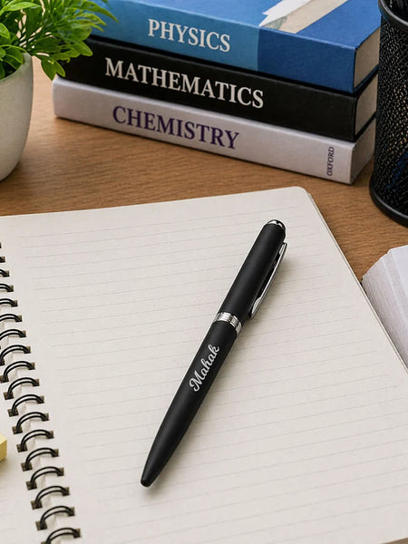 Personalized Matte Black Pen | Elegant Writing Gift for Professionals